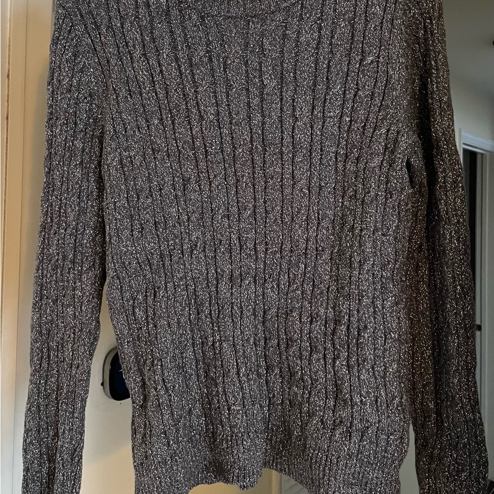 Charter Club Women's Gray Crewneck Sweater - Picture 2 of 5